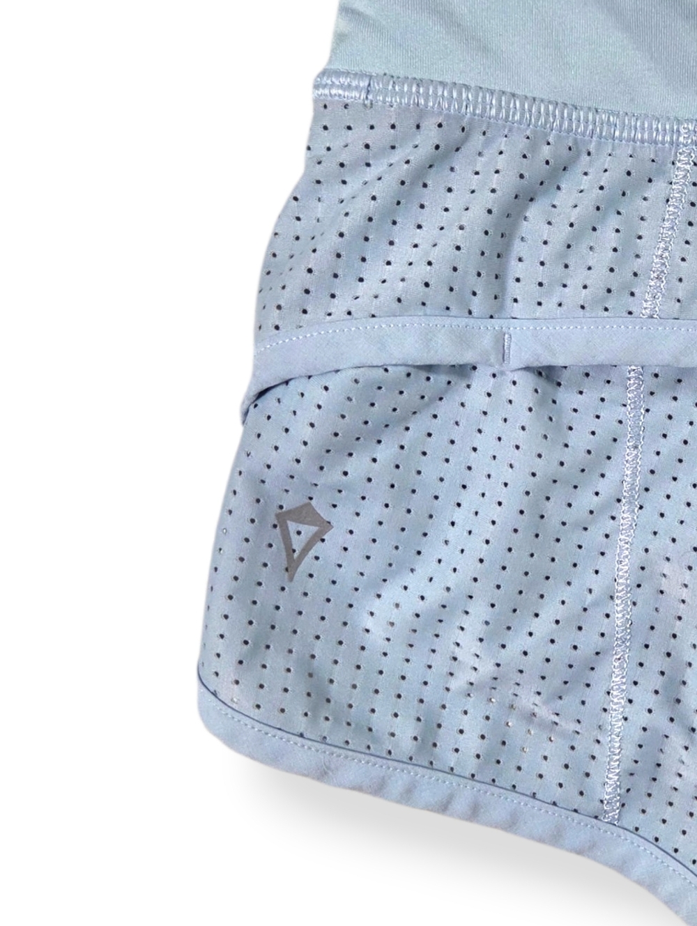IVIVVA By Lululemon Girl Athletic Run Speed Relay Racer Shorts 10 Baby Blue - Picture 7 of 10